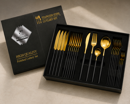 Elegant 24-Piece Stainless Steel Cutlery Gift Set