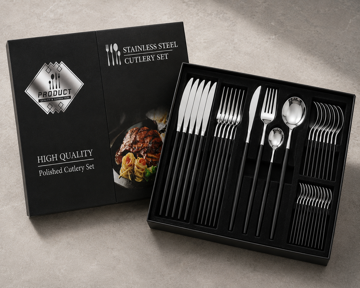 Elegant 24-Piece Stainless Steel Cutlery Gift Set