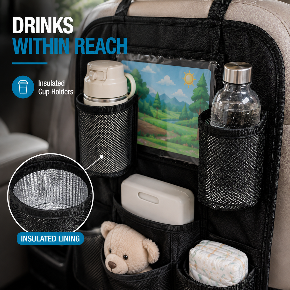 Plenty of Storage Backseat Car Organiser