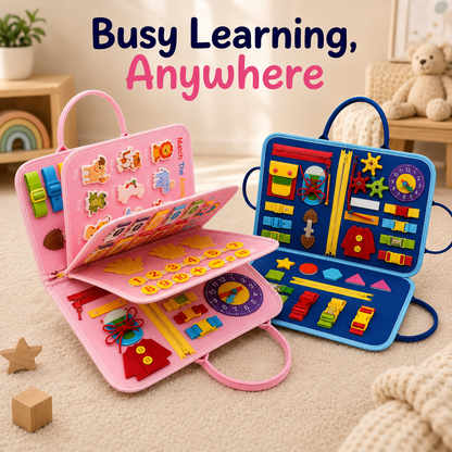 Activity-Packed Montessori Sensory Busy Board for Travel