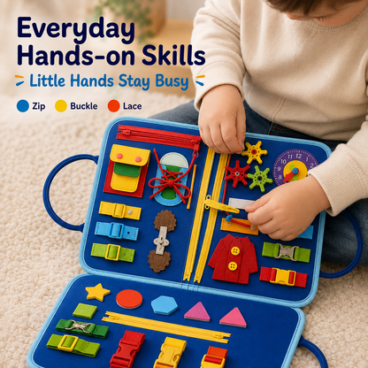 Activity-Packed Montessori Sensory Busy Board for Travel