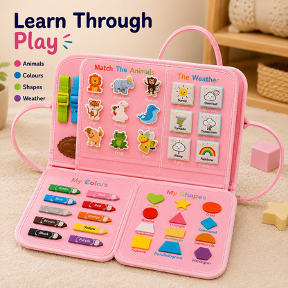 Activity-Packed Montessori Sensory Busy Board for Travel