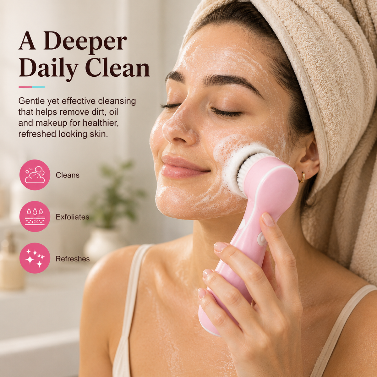 Rechargeable All-in-One Facial Cleansing Brush