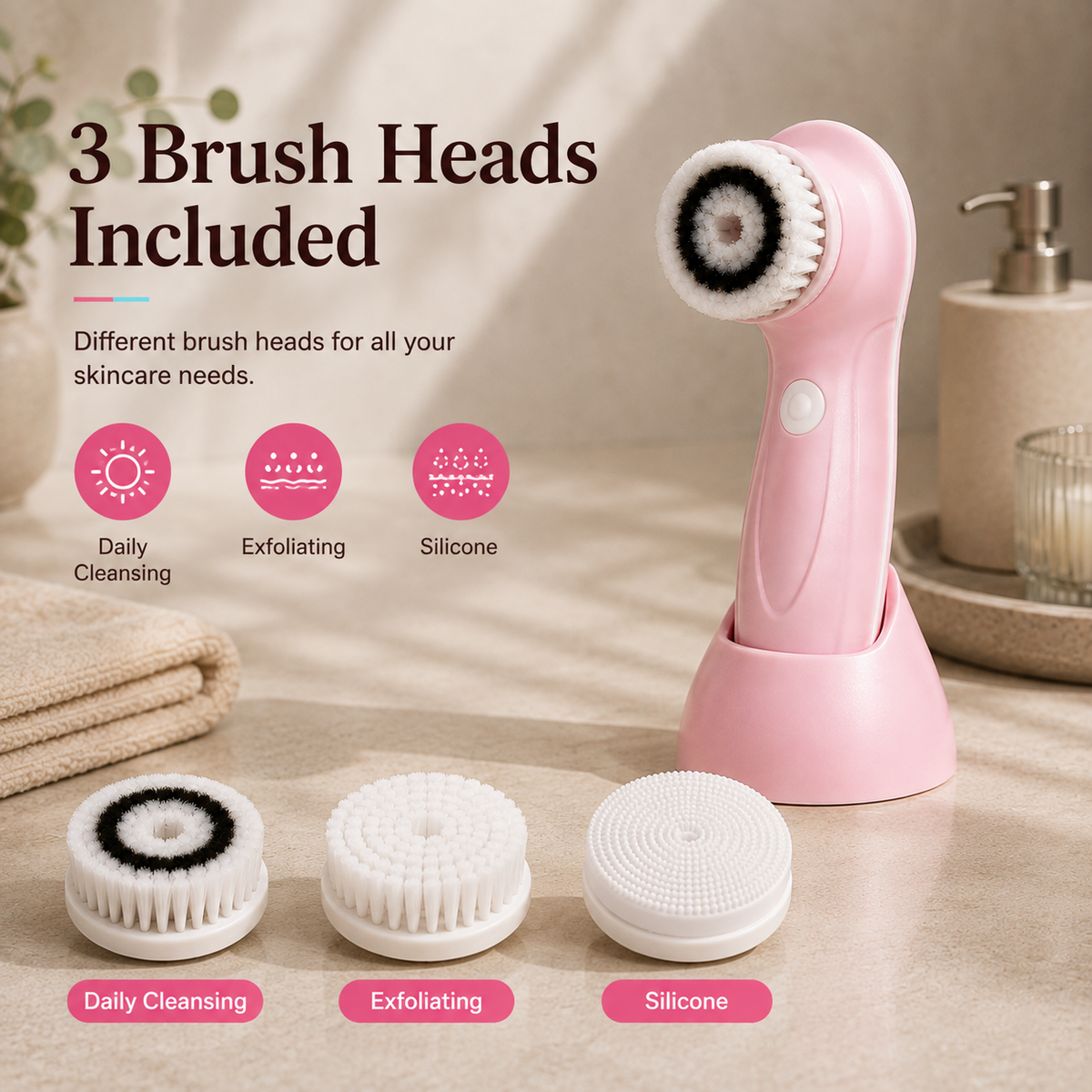 Rechargeable All-in-One Facial Cleansing Brush