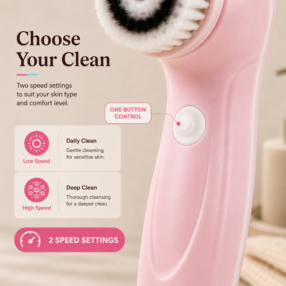 Rechargeable All-in-One Facial Cleansing Brush