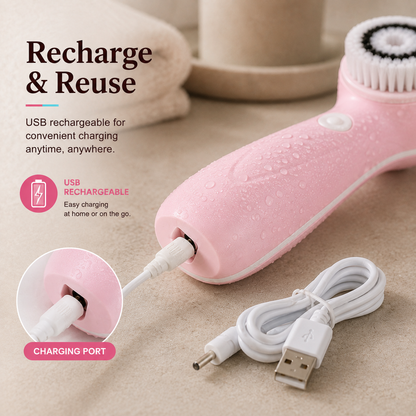 Rechargeable All-in-One Facial Cleansing Brush