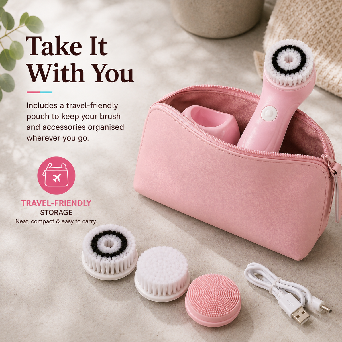 Rechargeable All-in-One Facial Cleansing Brush