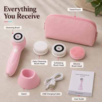 Rechargeable All-in-One Facial Cleansing Brush