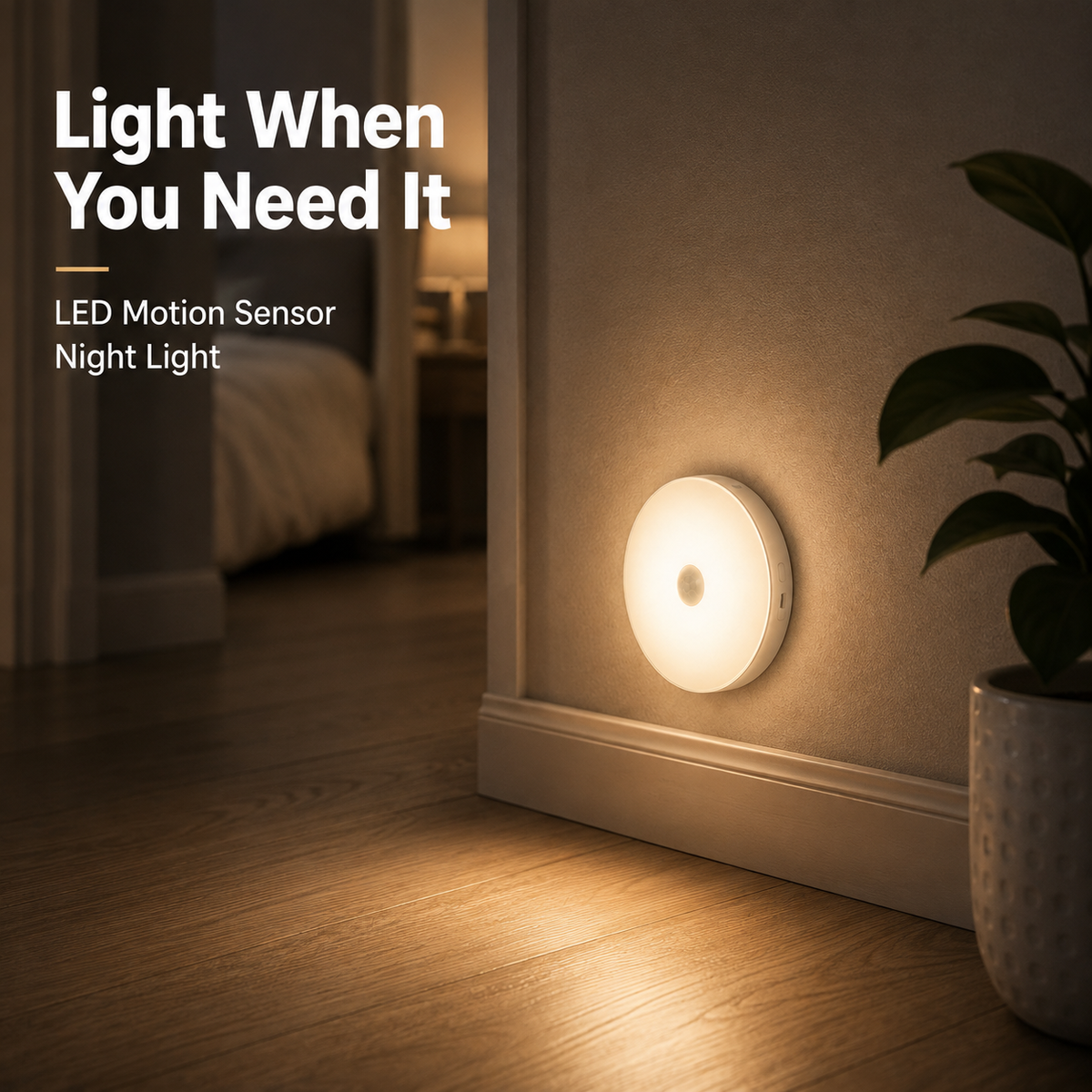 Wireless Motion Sensor LED Night Light