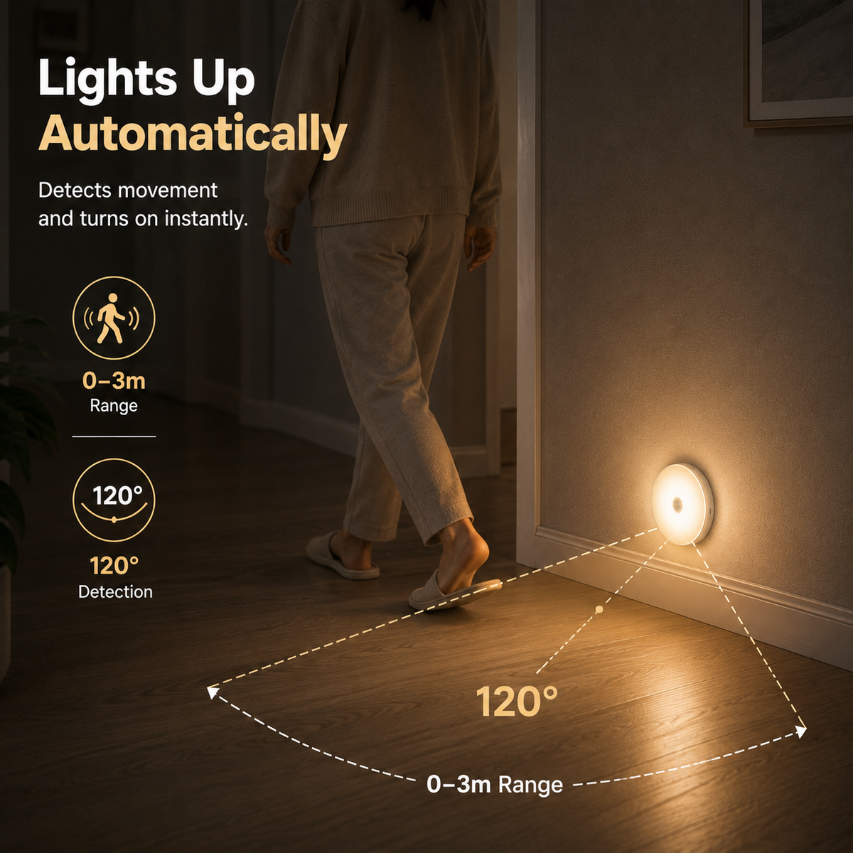 Wireless Motion Sensor LED Night Light