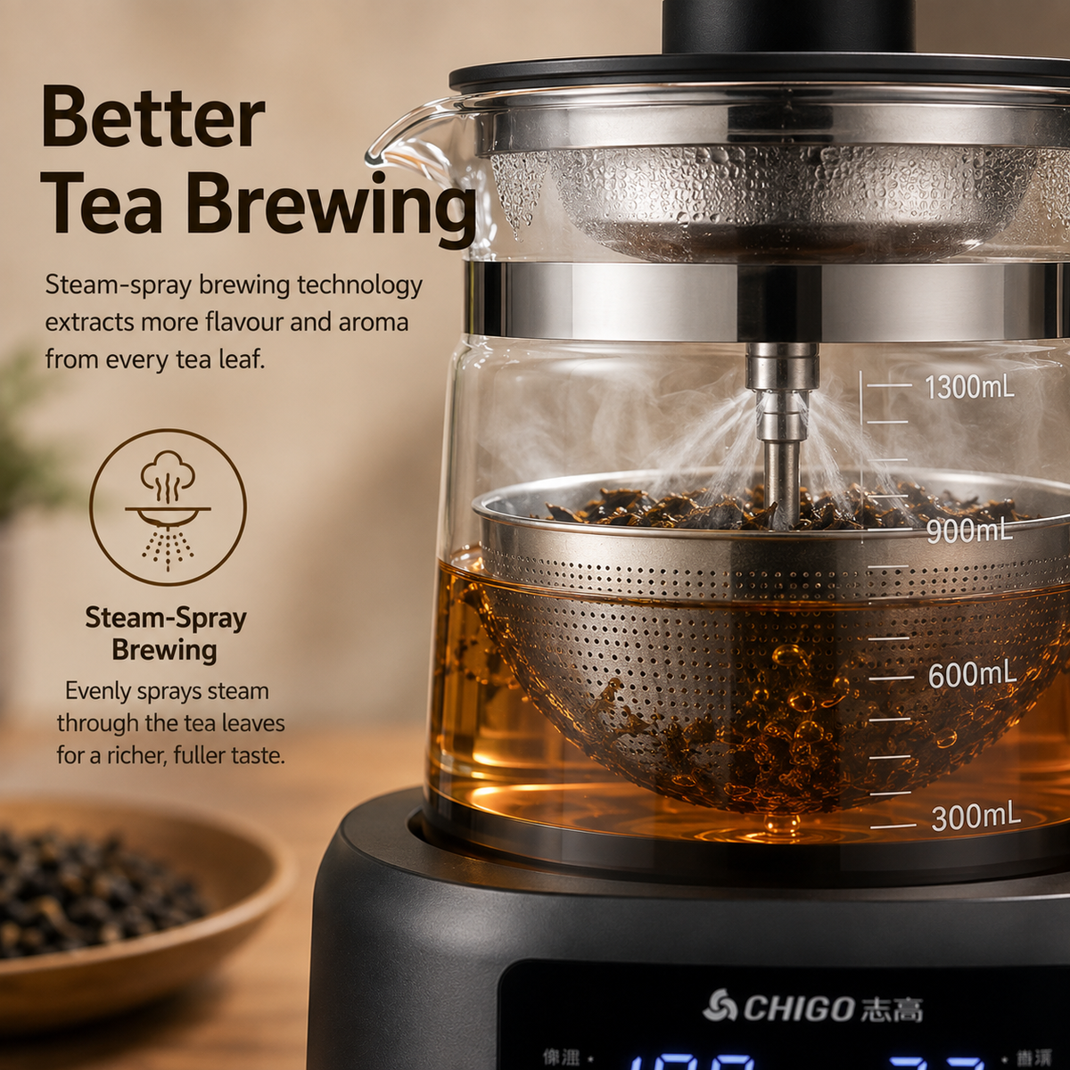 72-Hour Keep Warm 1.3L Temperature Control Electric Kettle