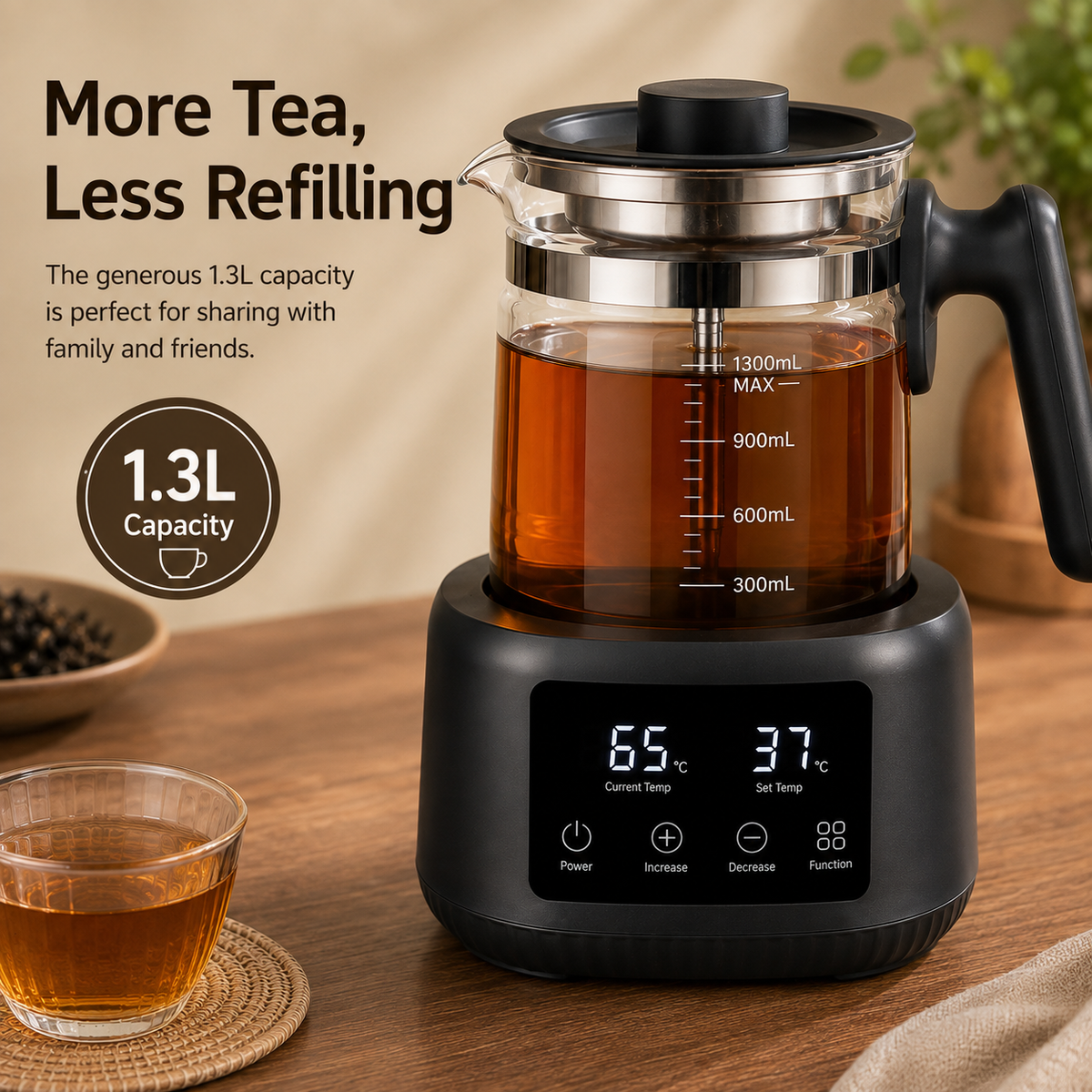 72-Hour Keep Warm 1.3L Temperature Control Electric Kettle