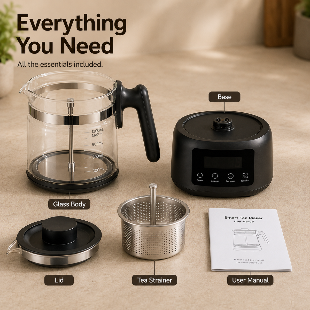 72-Hour Keep Warm 1.3L Temperature Control Electric Kettle