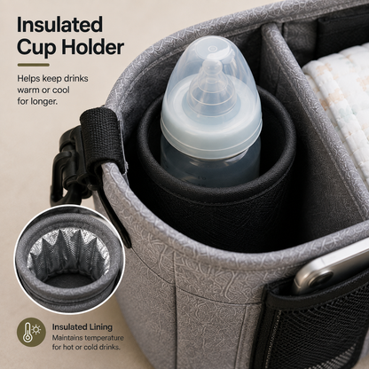 Large Multi-Pocket Baby Pram Organiser Bag