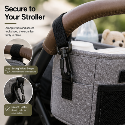 Large Multi-Pocket Baby Pram Organiser Bag