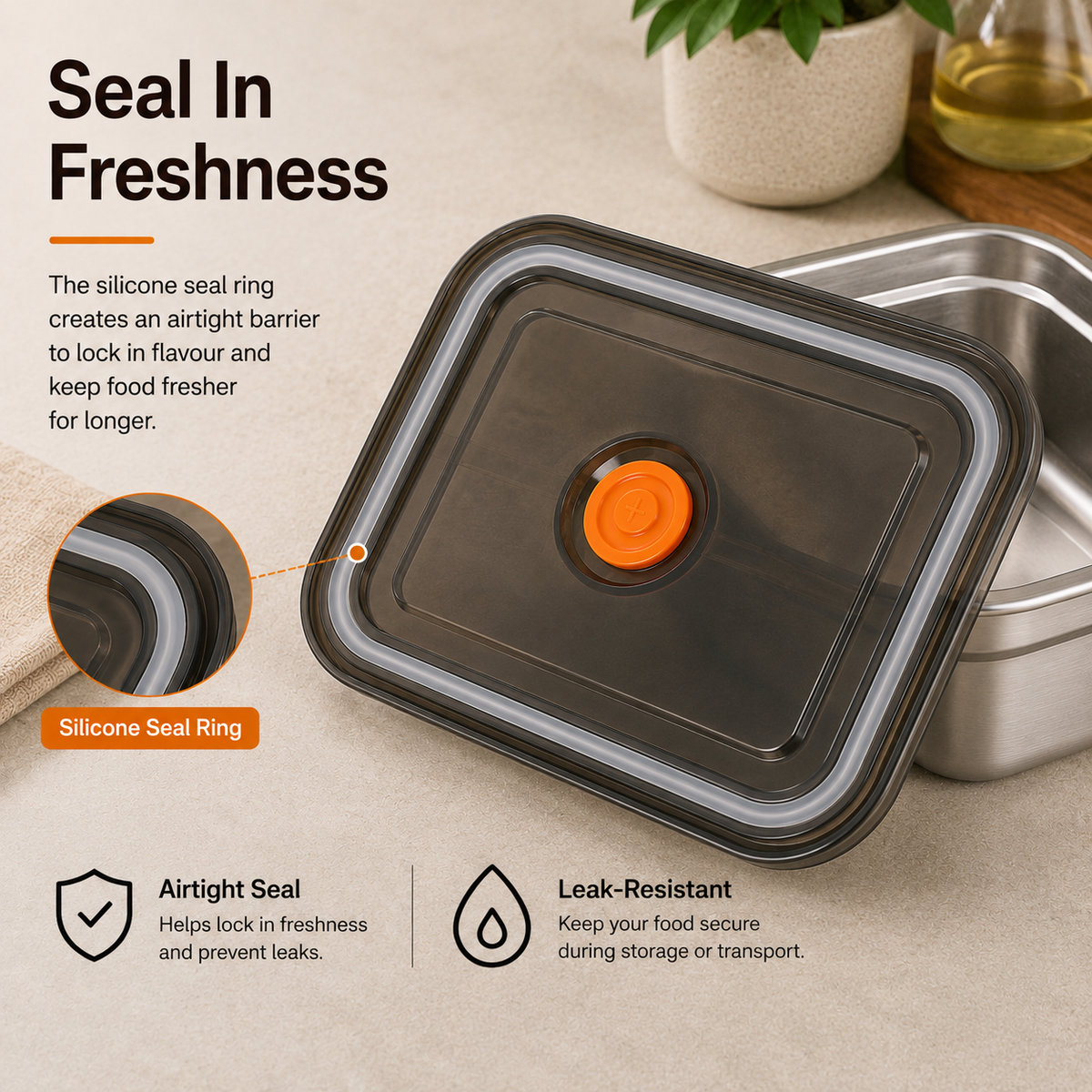 Leakproof Stainless Steel Container