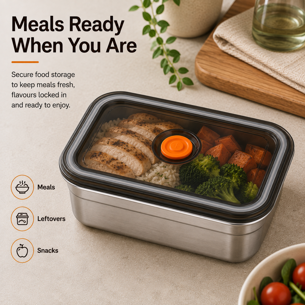 Leakproof Stainless Steel Container