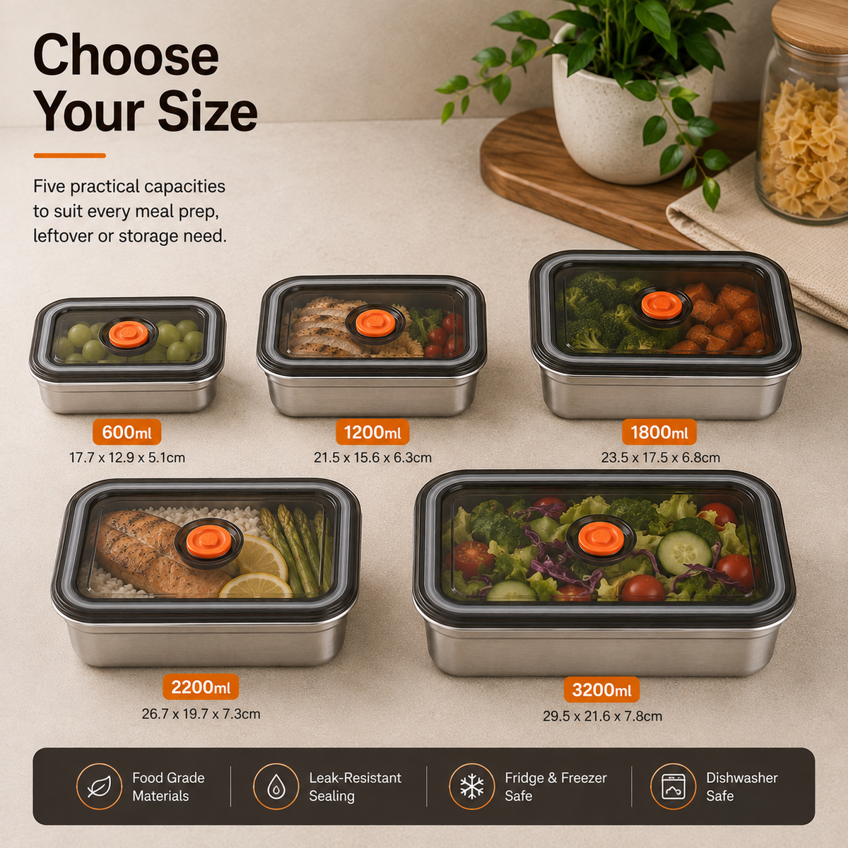 Leakproof Stainless Steel Container