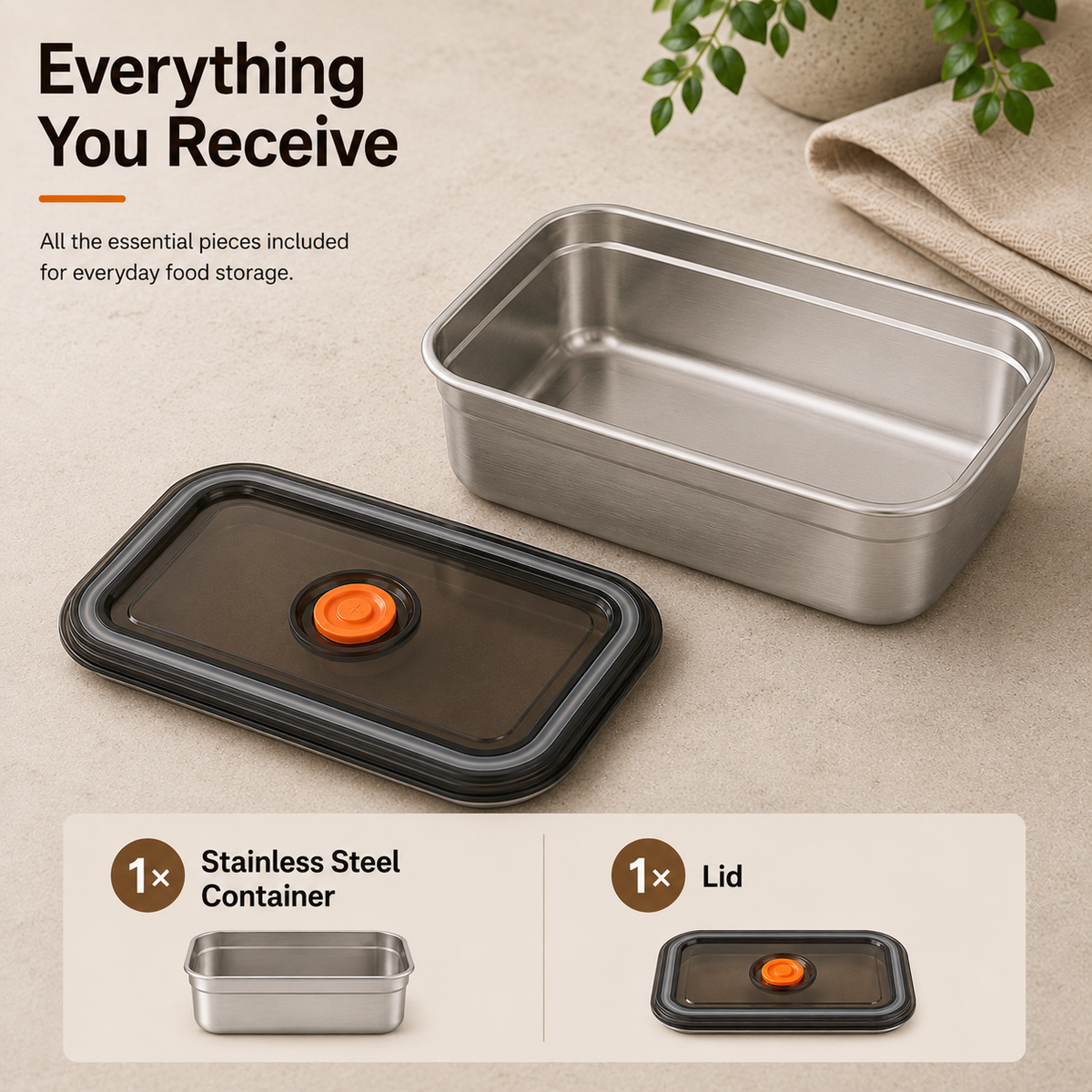 Leakproof Stainless Steel Container