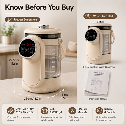 Electric Hot Water Dispenser – 12 Temperature Settings & Keep Warm