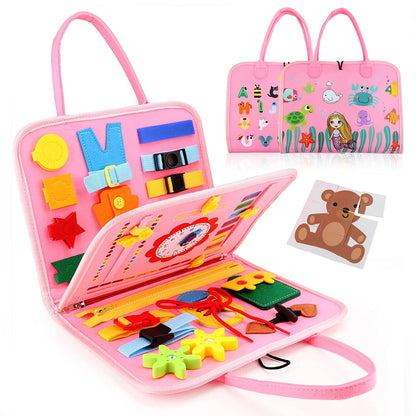 Montessori Toys Busy Board Sensory Activity Developing Board for Motor Skills,Learning Board for Toddlers  Birthday gift
