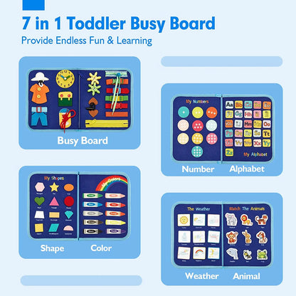 Montessori Toys Busy Board Sensory Activity Developing Board for Motor Skills,Learning Board for Toddlers  Birthday gift