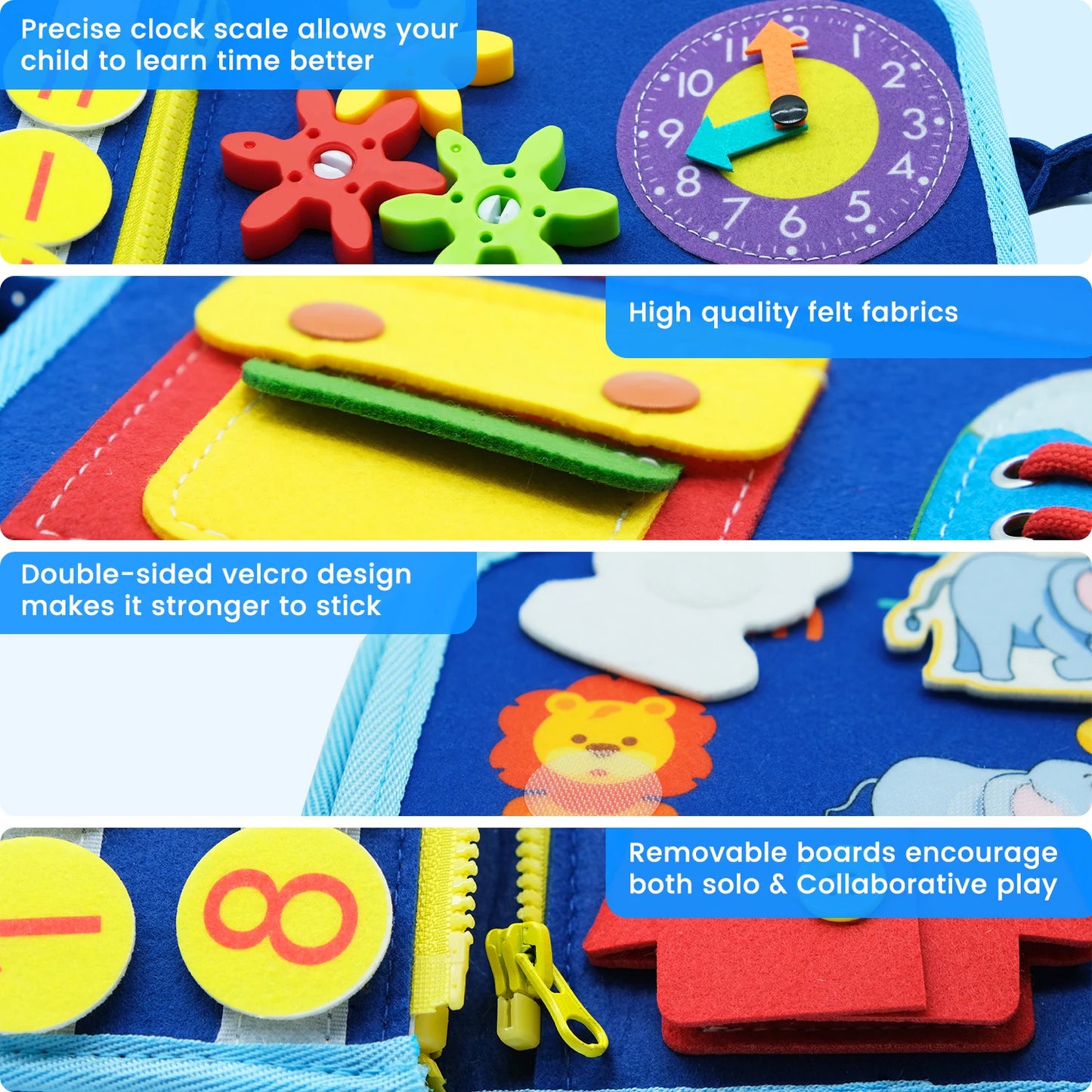Montessori Toys Busy Board Sensory Activity Developing Board for Motor Skills,Learning Board for Toddlers  Birthday gift