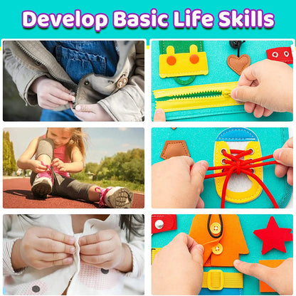 Montessori Toys Busy Board Sensory Activity Developing Board for Motor Skills,Learning Board for Toddlers  Birthday gift