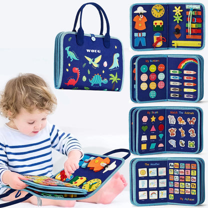 Montessori Toys Busy Board Sensory Activity Developing Board for Motor Skills,Learning Board for Toddlers  Birthday gift