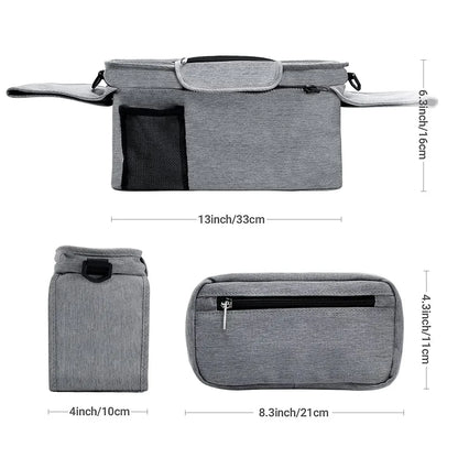 Baby Stroller Storage Large Capacity Travel Hanging Bag Mummy Bag Phone Bottle Holder Pram Diaper Bags Baby Stroller Accessories