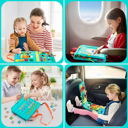 Montessori Toys Busy Board Sensory Activity Developing Board for Motor Skills,Learning Board for Toddlers  Birthday gift