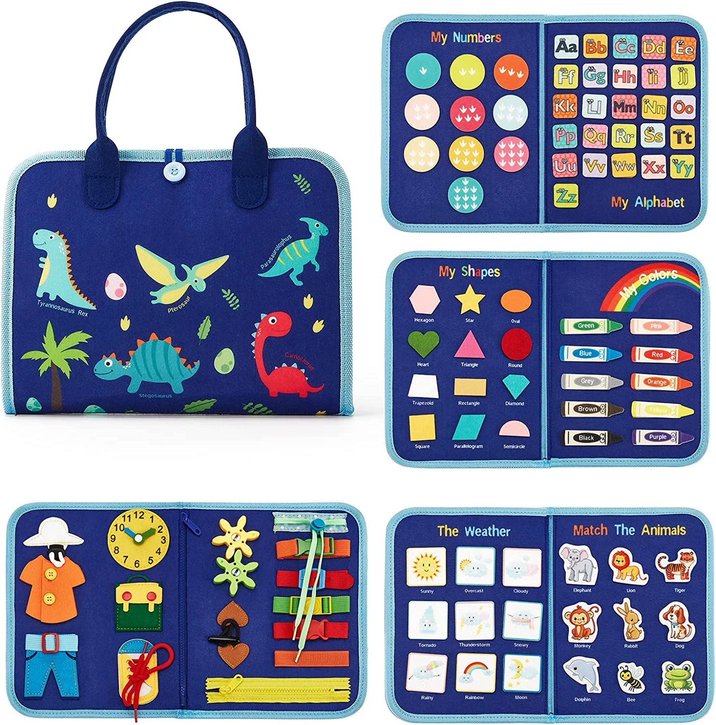 Montessori Toys Busy Board Sensory Activity Developing Board for Motor Skills,Learning Board for Toddlers  Birthday gift