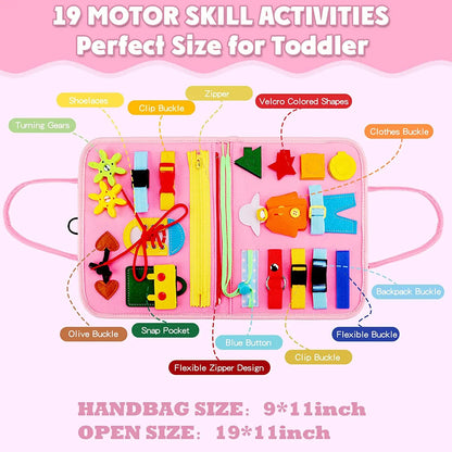Montessori Toys Busy Board Sensory Activity Developing Board for Motor Skills,Learning Board for Toddlers  Birthday gift