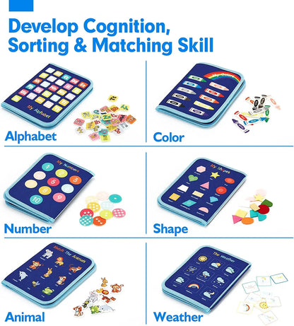 Montessori Toys Busy Board Sensory Activity Developing Board for Motor Skills,Learning Board for Toddlers  Birthday gift