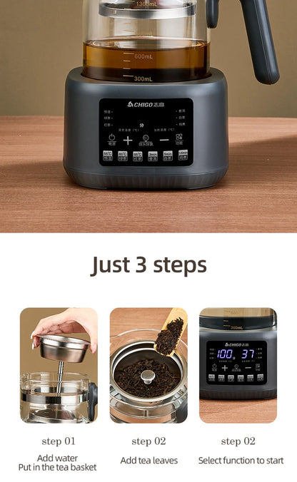 1300ml Steam Spray Tea Kettle Baby Constant Temperature Milk Regulator Multifunctional Electric Kettle 72h Thermostatic Kettle