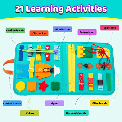 Montessori Toys Busy Board Sensory Activity Developing Board for Motor Skills,Learning Board for Toddlers  Birthday gift