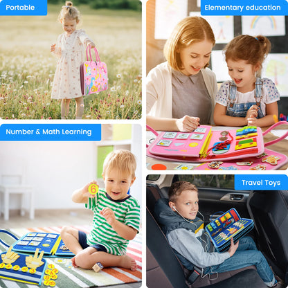 Montessori Toys Busy Board Sensory Activity Developing Board for Motor Skills,Learning Board for Toddlers  Birthday gift