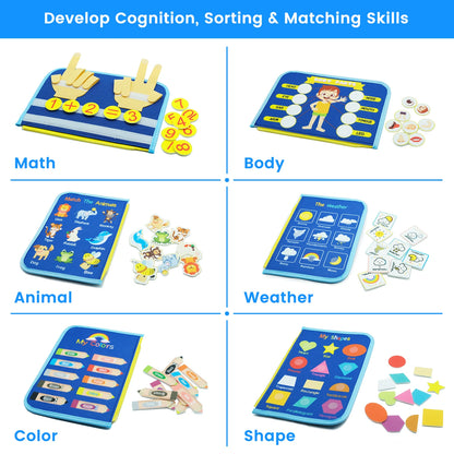 Montessori Toys Busy Board Sensory Activity Developing Board for Motor Skills,Learning Board for Toddlers  Birthday gift